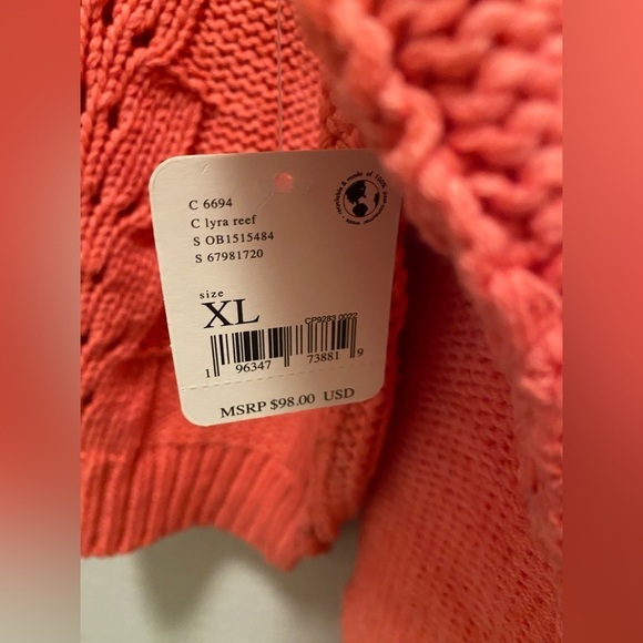 Free People Bell Song Pullover Sweater in Lyra Reef. NWT - Picture 5 of 7